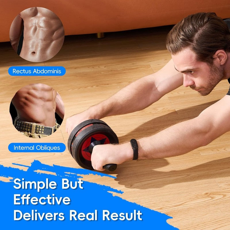 Ab Roller Wheel w/ 2 Knee Pads – Core & Ab Exercise Equipment for Home Gym2