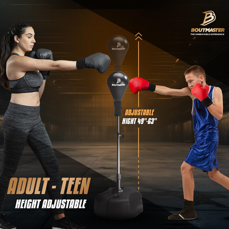 Techtools Adjustable Punching Bag w Stand Speed Bag for Teens & Adults2