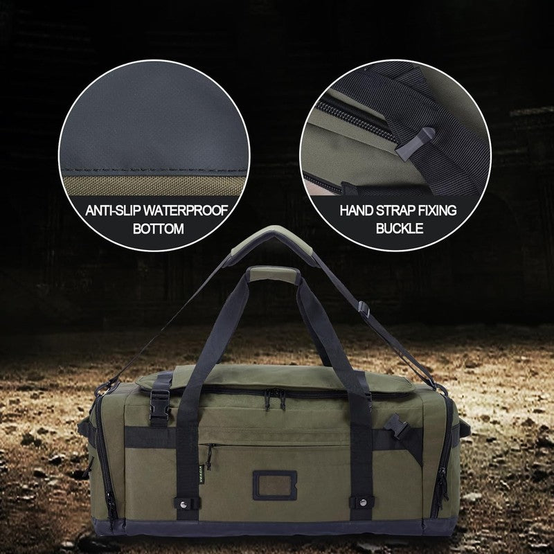 Large Travel Duffle Bag 80L Foldable Gym Backpack Waterproof Shoe Pocket1