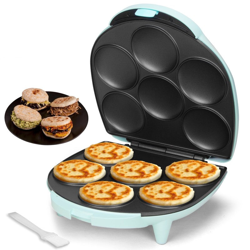Electric 6 Holes Arepas Maker, Mini Pancakes Maker, Pancake Maker Pan, Tostiarep0