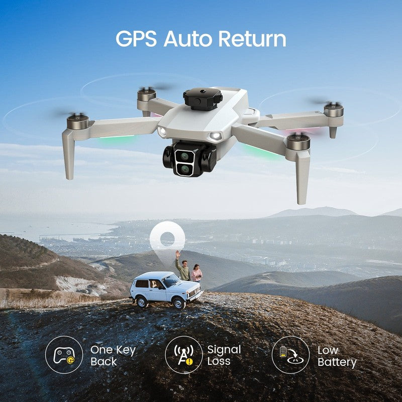 L106 GPS 4K UHD Foldable Drone Brushless RC Quadcopter 2 Batteries White6