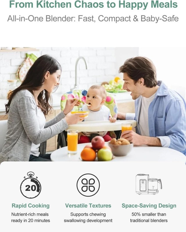 Baby Food Maker Steamer Blender Chopper Auto Cooking Touch Self-Clean BPA-Free2