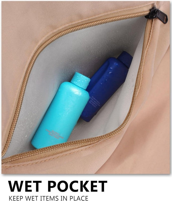 Small Gym Bag Shoes Compartment Duffle Travel Bag Wet Pocket Yoga Pilates Swim6