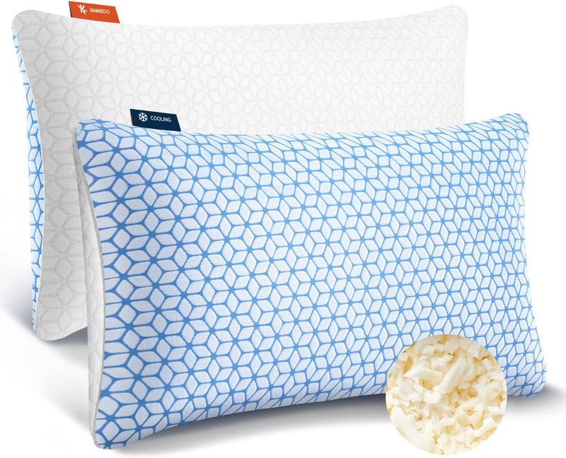Shredded Memory Foam Pillows Queen, Cooling Firm Adjustable, Set of 29