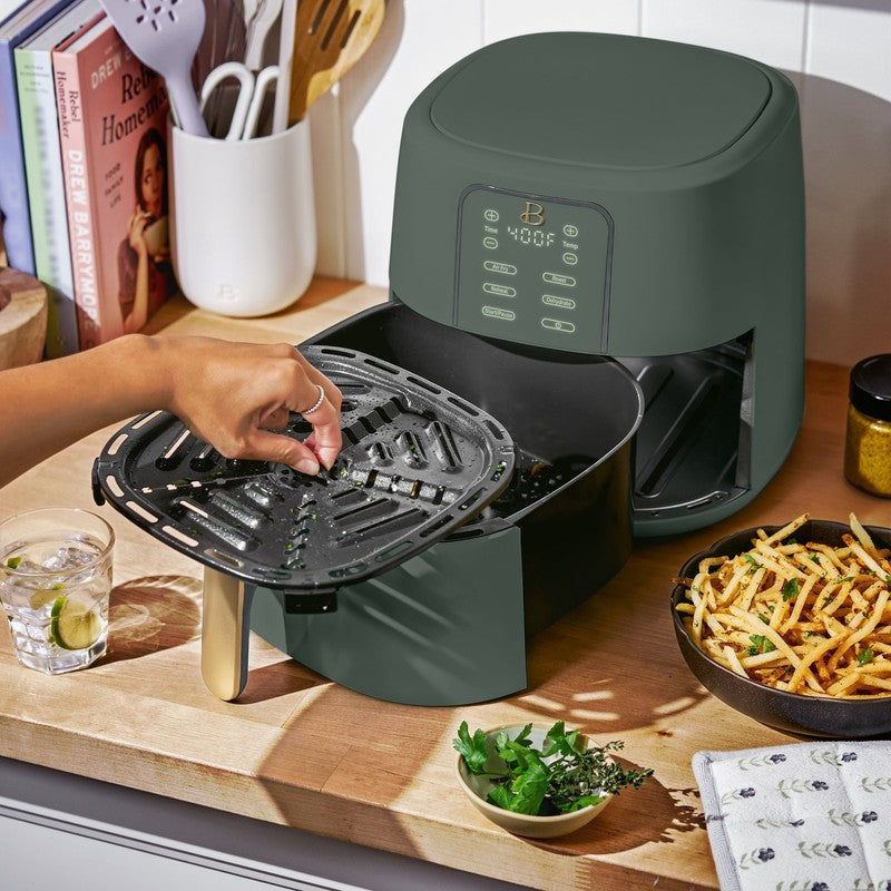 6 Qt Air Fryer w/ Turbocrisp Technology Evergood Ceramic Nonstick Thyme Green9