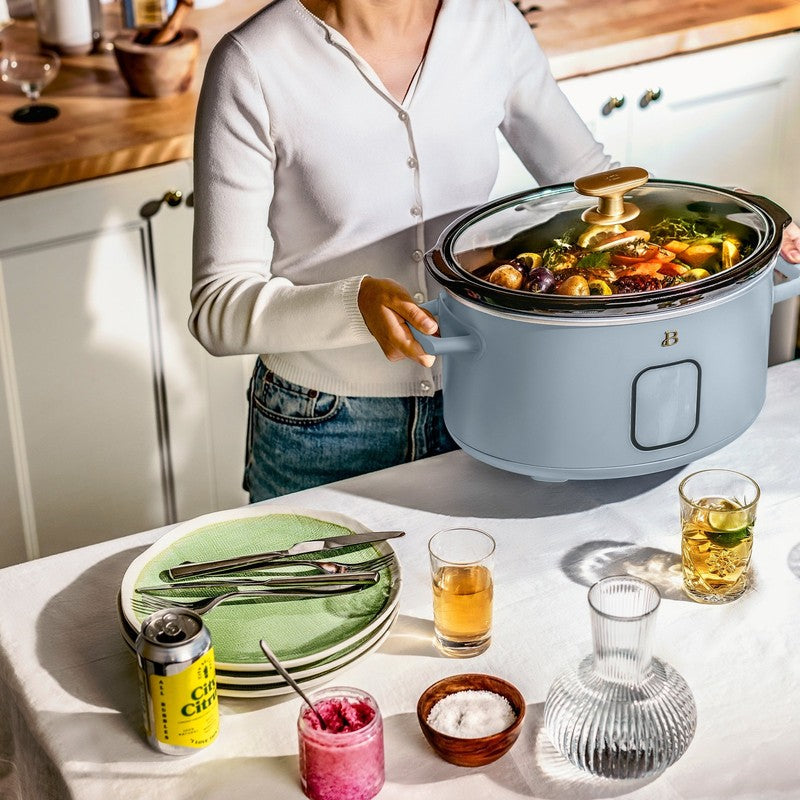 6 Qt Programmable Slow Cooker, Cornflower Blue by Drew Barrymore3