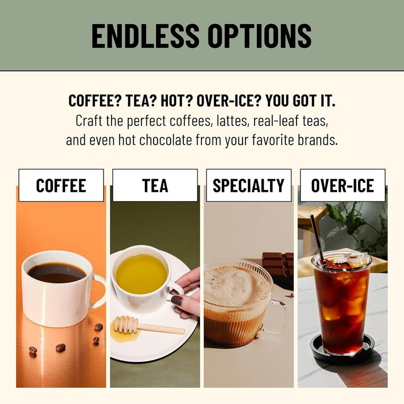 Aroma Brewer Single Serve Coffee Maker for Lattes Tea Hot & Iced Black5
