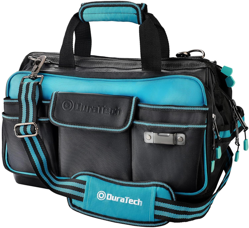 17" Wide Mouth Tool Bag 32-Pocket Organizer Waterproof Molded Base 840D Oxford0