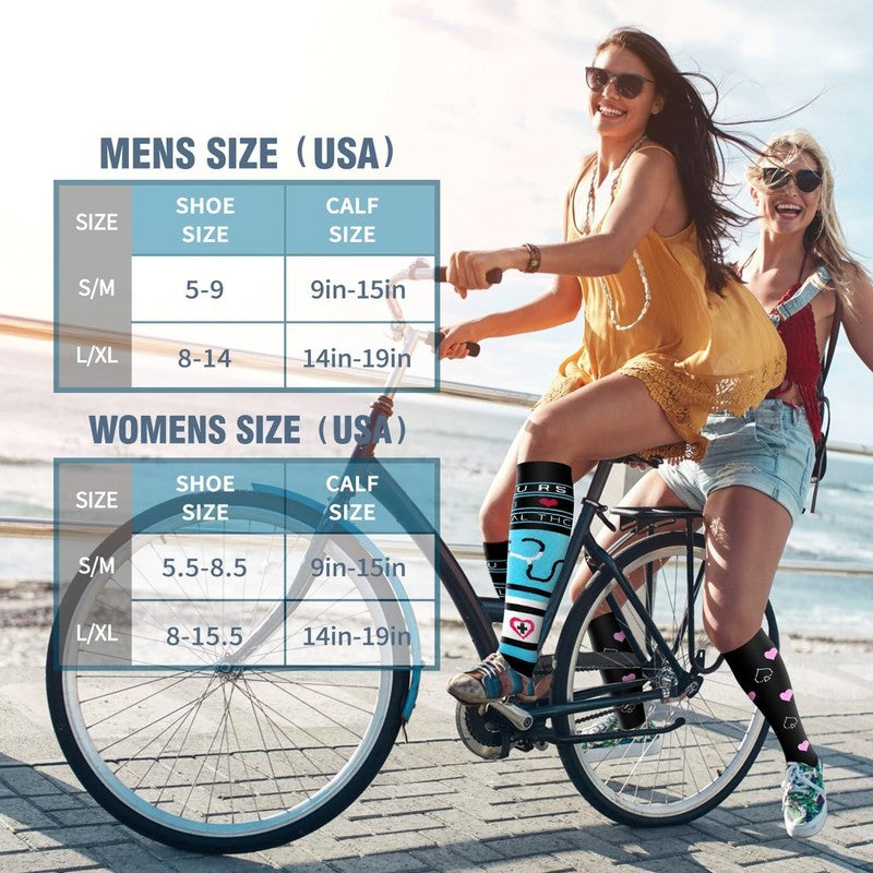 6 Pack Copper Compression Socks for Women and Men Circulation-Best Support for M6