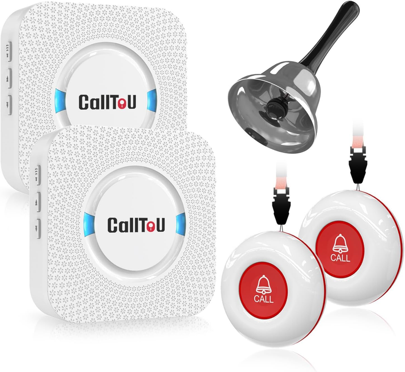 Wireless Caregiver Pager Smart Monitoring System Alert Buttons Hand Call Bell fo0