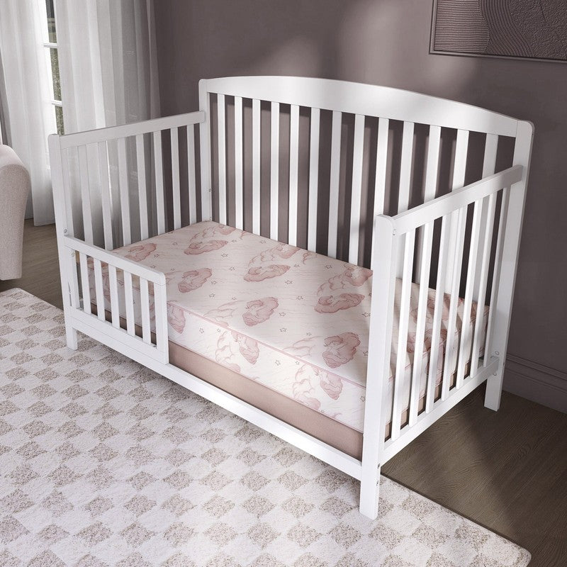 Twilight 80 Coil Spring Crib and Toddler Bed Mattress, Wave Pink, 5"6