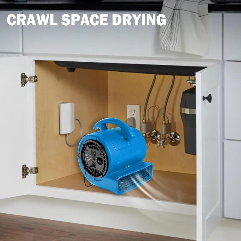 1/5Hp Air Mover 800Cfm Blower Fan Carpet Floor Drying Fan - 3-Speed Compact Air 8