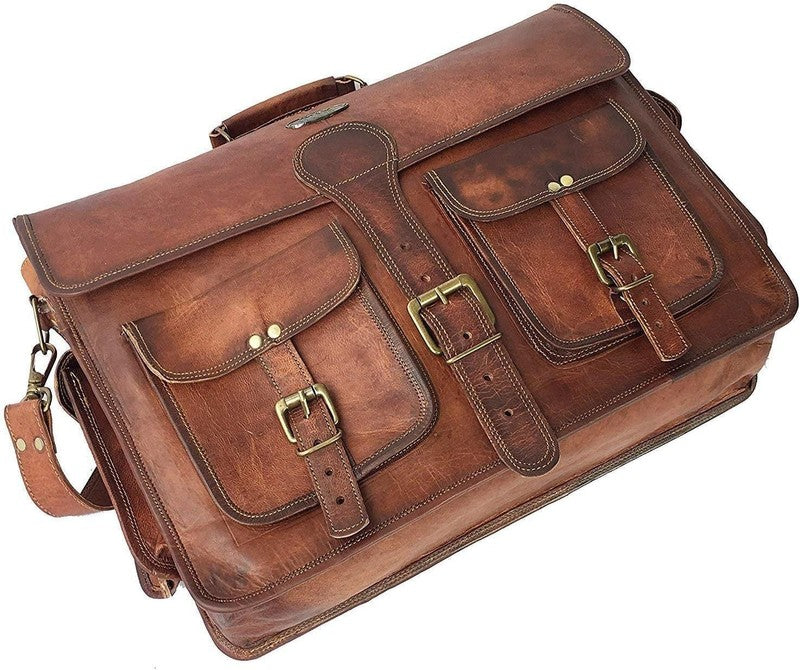 Leather Messenger Bag for Men, 18 Inch Laptop Crossbody, Handmade Leather Should2