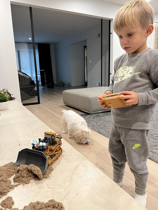 Metal RC Bulldozer Toy 9 Channel Remote Control Construction Vehicle Kids6