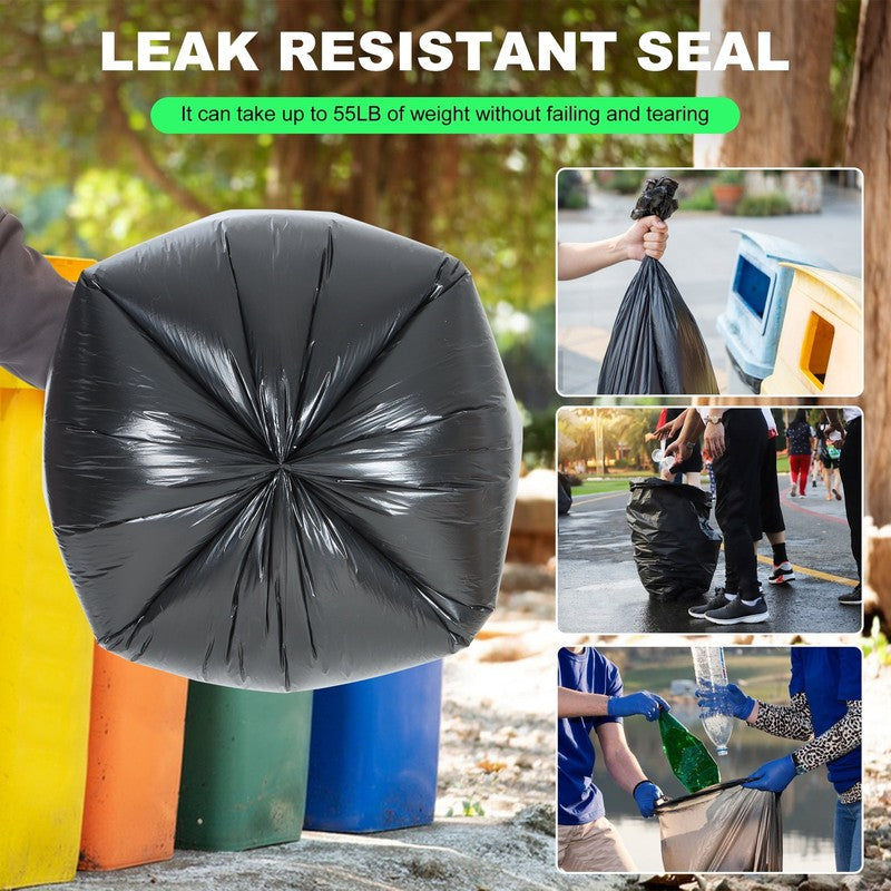 Heavy Duty 55 60 Gallon Black Trash Bags, 30 Count Contractor Liners7