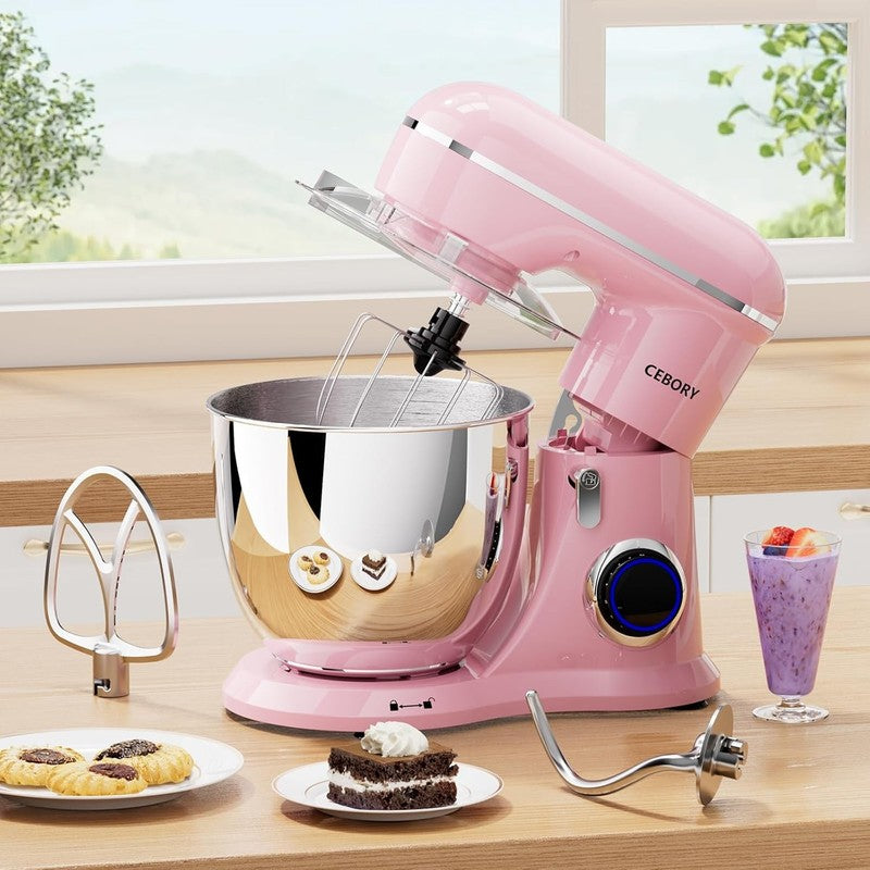3-in-1 Stand Mixer 6.5QT 660W 10-Speed w/ Dough Hook Whisk Beater4