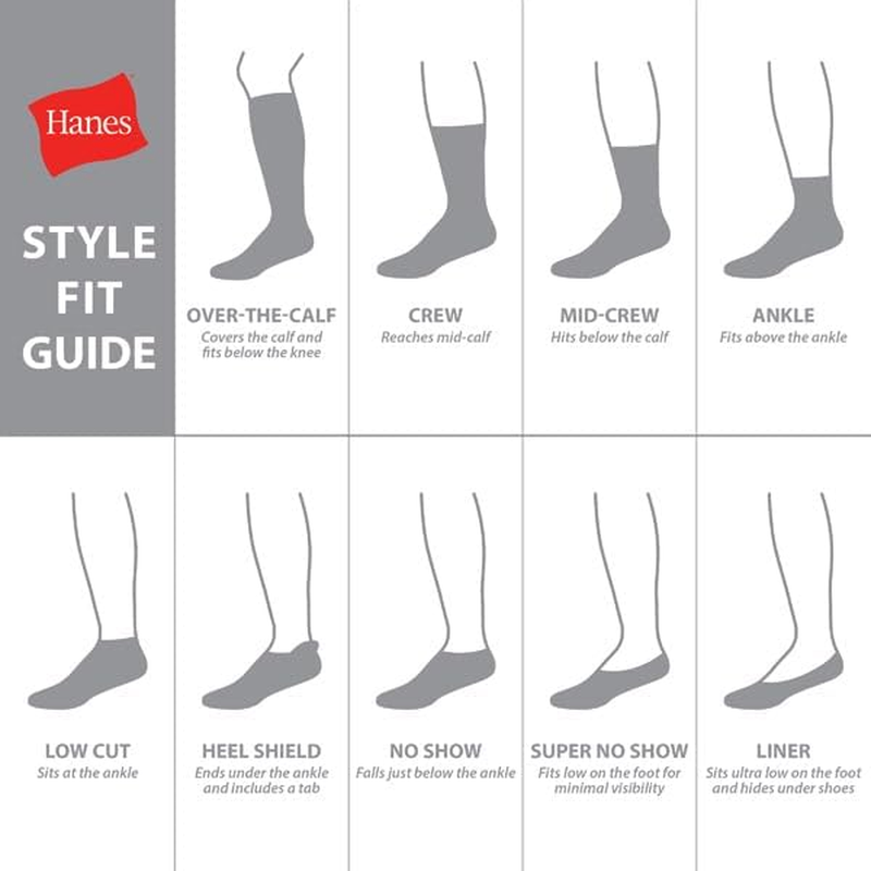 Men's Double Tough Socks Crew & Ankle Moisture Wicking Black White8