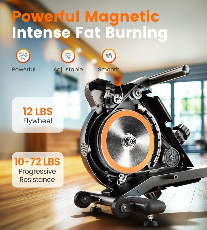 Magnetic & Water Rowing Machine Home Bluetooth App Supported Comfortable1