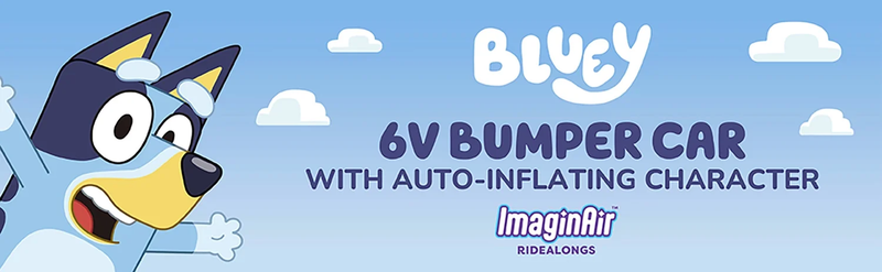 6V Imaginair Ride-On Bumper Car w/ Inflatable Character Toy8