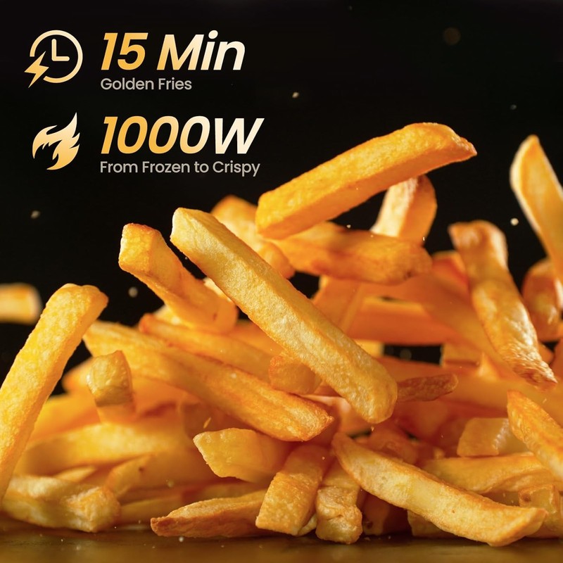 2.1Qt Small Air Fryer 4-in-1 Digital Nonstick Dishwasher Safe BPA-Free Dark Blue4
