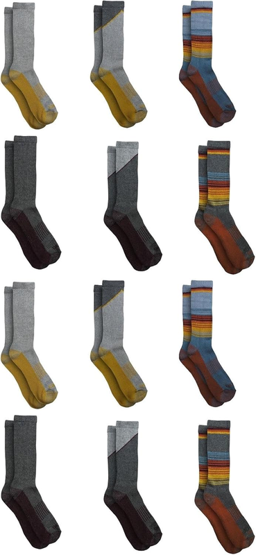 Men's Dri Tech Crew Socks Moisture Control M XXL 6 12 18 Pairs1