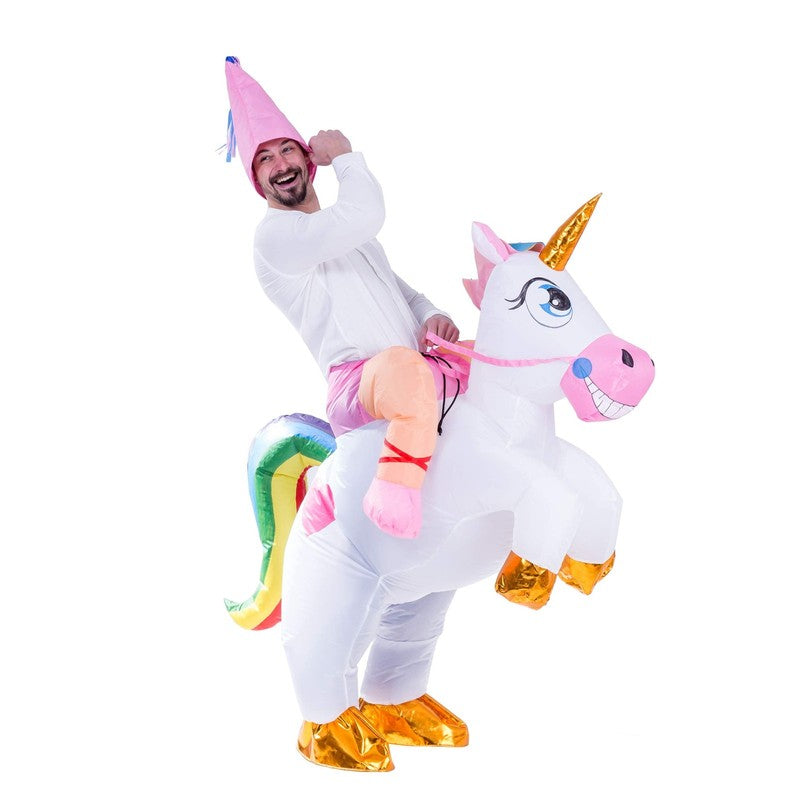 Ride On Unicorn Inflatable Costume for Adults Fun Halloween Dress Up Party5