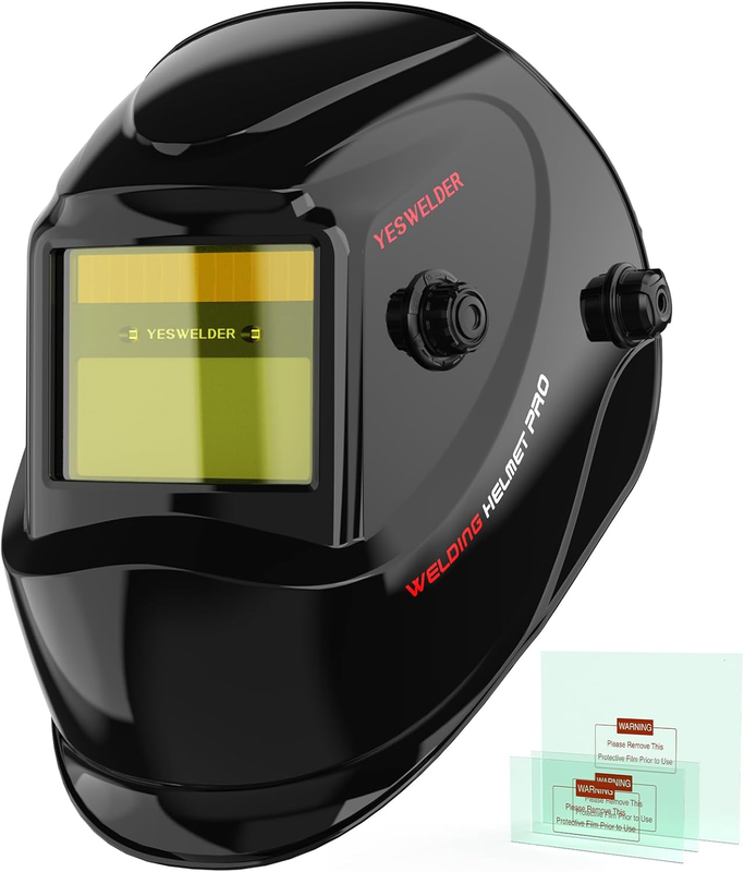Auto Darkening Welding Helmet, Blue Light Blocking, 1/1/1/1 True Color Solar Pow10