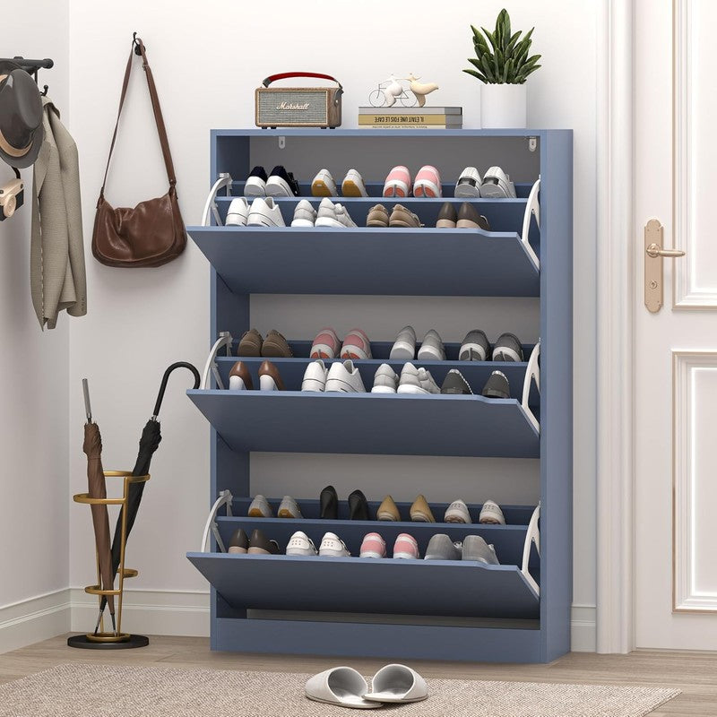 47.2'' Shoe Cabinet 3 Flip Drawers Freestanding Entryway Hallway Storage6