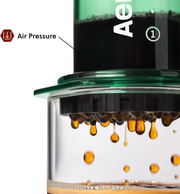 Clear Green Coffee Press French Press Pour Over Espresso Travel Camping Brewer3