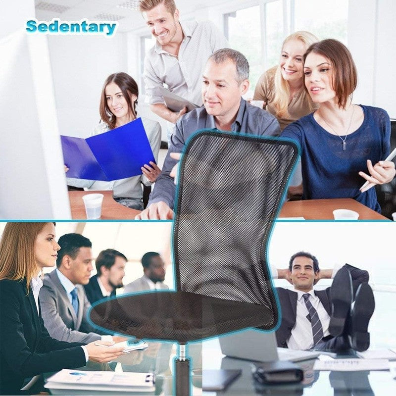 Modern Ergonomic Mesh Office Chair with Lumbar Support   Armless Black Design3