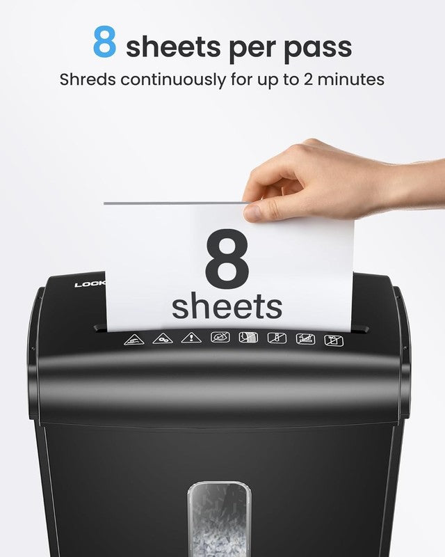 8 Sheet Micro Cut Paper Shredder P 4 Home Office Credit Card 4Gal Black1