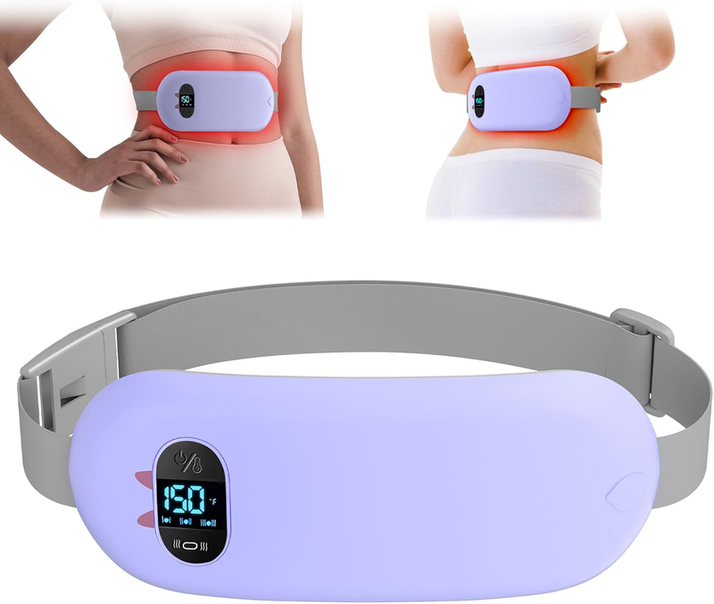 Cordless Heating Pad Back Belt 6 Heat Vibrating Modes Pain Relief Purple7