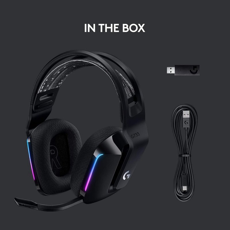 733 Lightspeed Wireless Gaming Headset, Suspension Headband, Lightsync RGB, Blue5