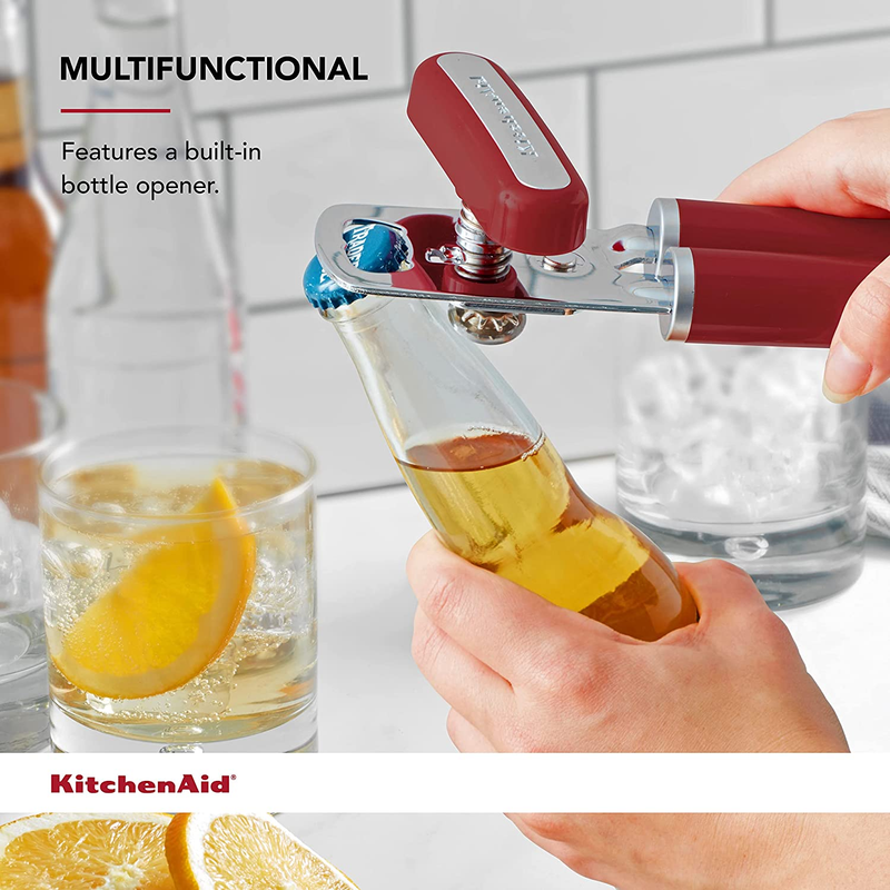 KitchenAid Classic Can Opener Bottle Opener Stainless Steel Empire Red2