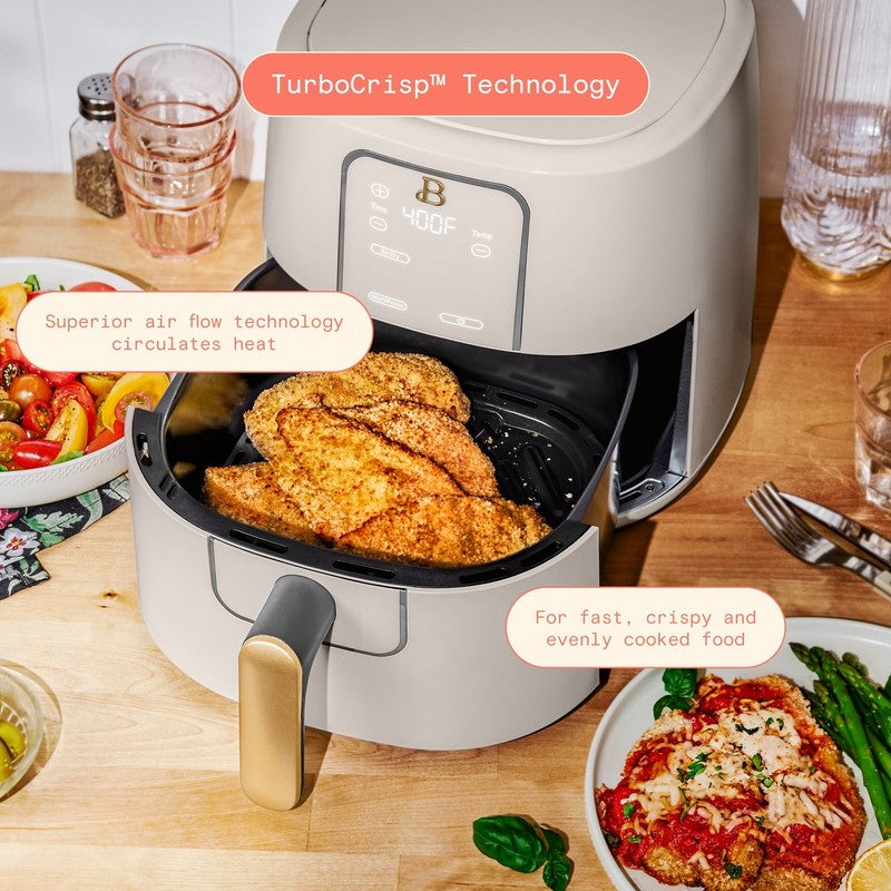 6 Qt Air Fryer w/ Turbocrisp Technology Evergood Ceramic Nonstick Porcini Taupe2