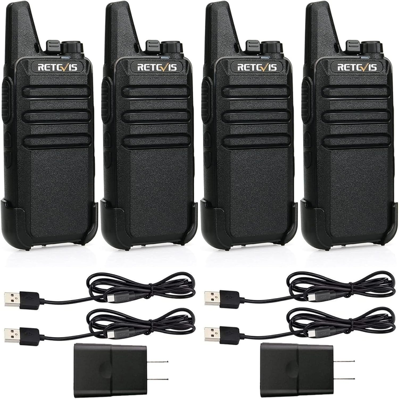 RT22 Long Range Rechargeable Two Way Radios   4 Pack for Camping & Hiking0