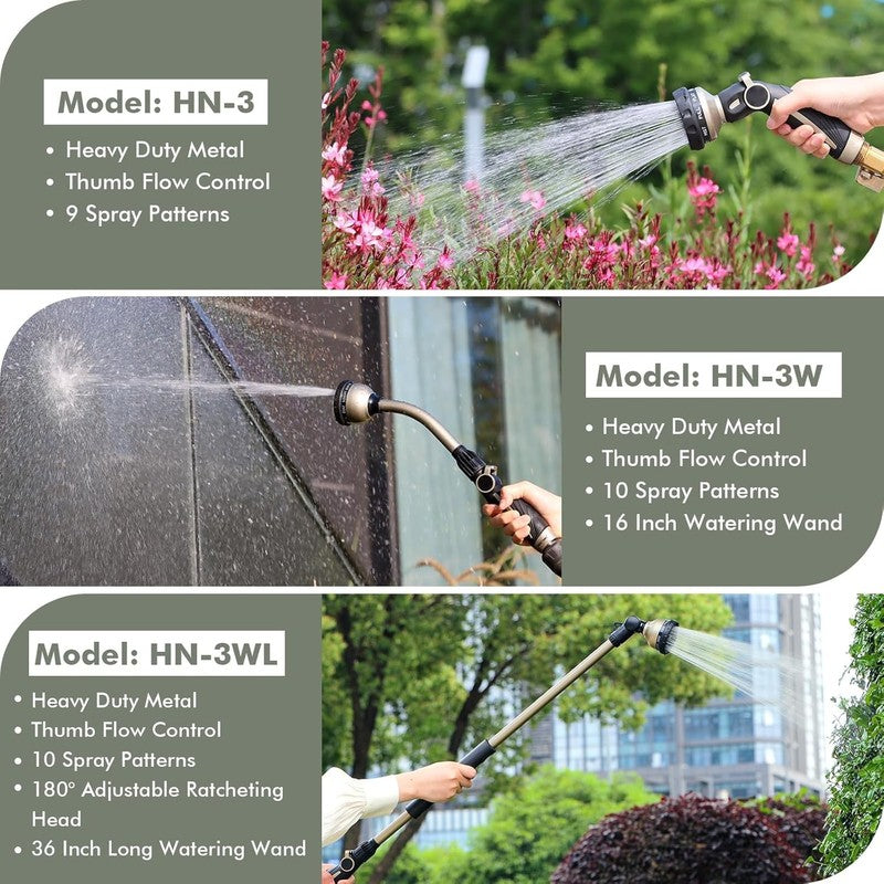 Heavy Duty Metal Watering Wand with 10 Spray Patterns & Thumb Control7