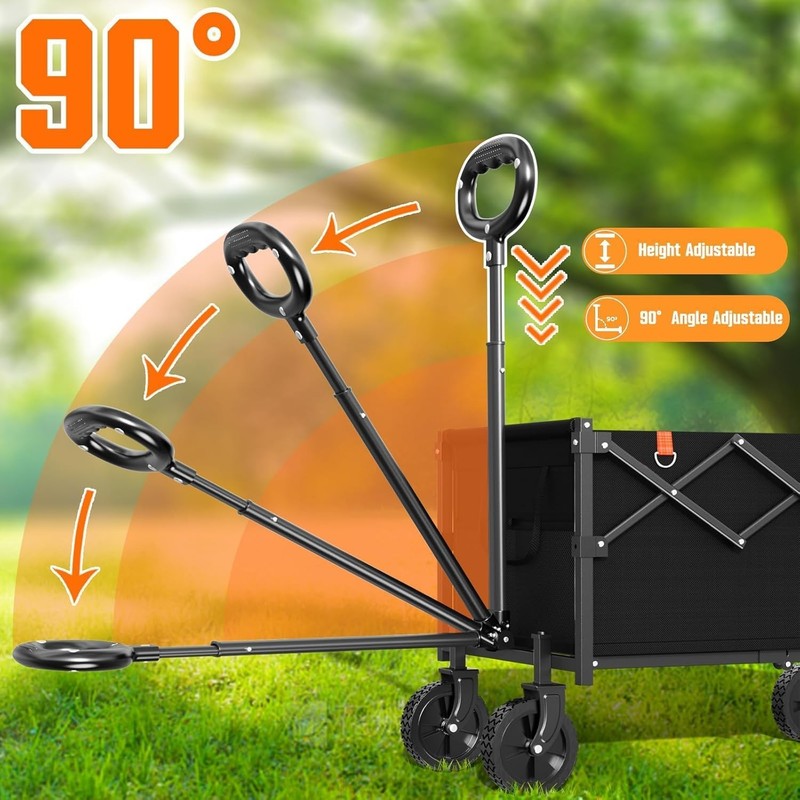 Wagons Carts Foldable, Lightweight Portable Utility Shopping Cart with Wheels, F5