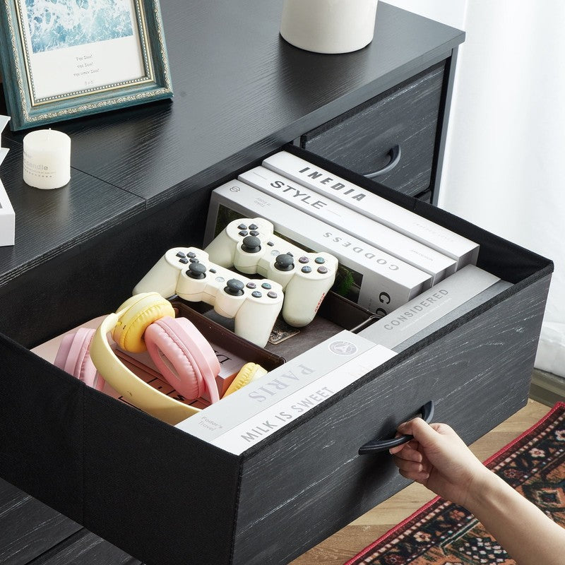 Wide Dresser TV Stand with 9 Drawers Dresser for Bedroom Chests of Drawers for L2