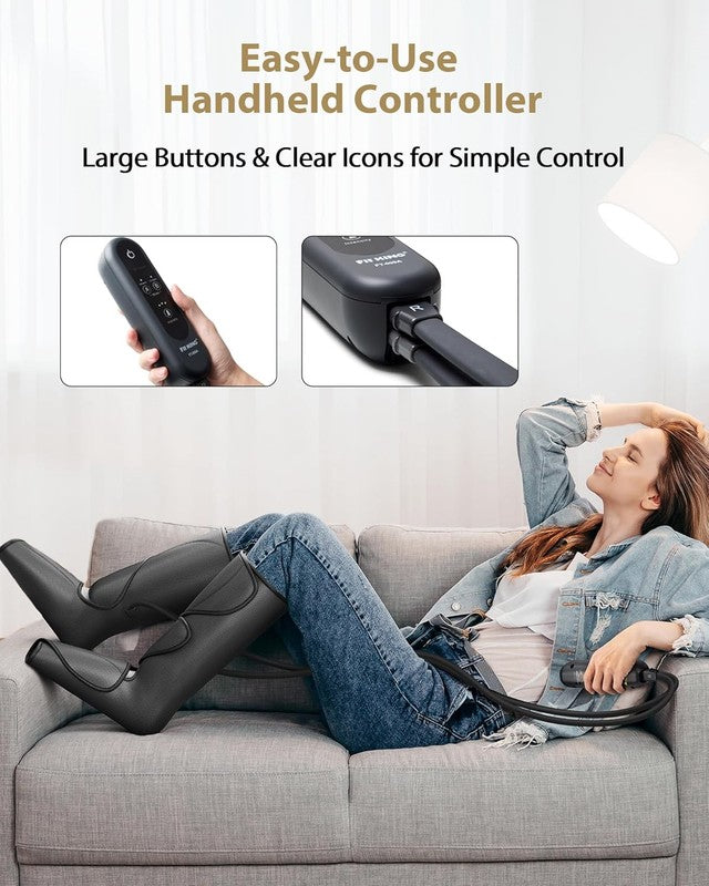 Leg & Foot Massager Air Compression Circulation Pain Relief w/ Extensions2