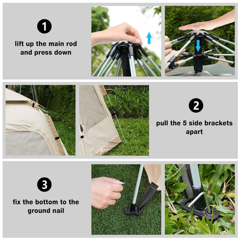 4-6 Person Tent for Camping, Camping Tent with Carry Bag, Instant Tent for Outdo6
