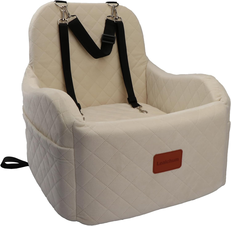 Dog Booster Car Seat,Ultra Soft Fabric & Filling Memory Foam,Elevated Cushion,3 0