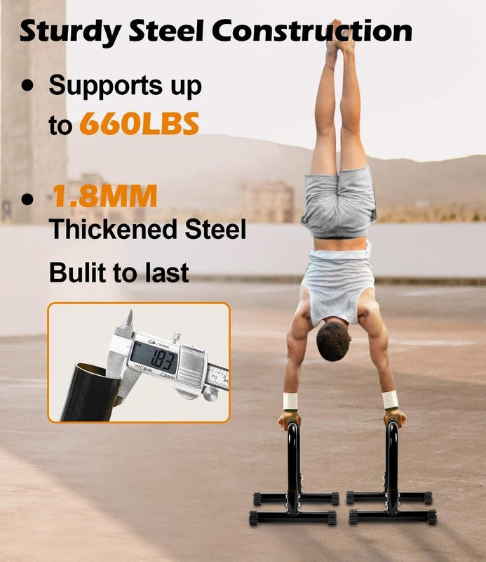 14" Push Up Parallettes & Dip Bars Heavy Duty Foam Handle Calisthenics L Sit1