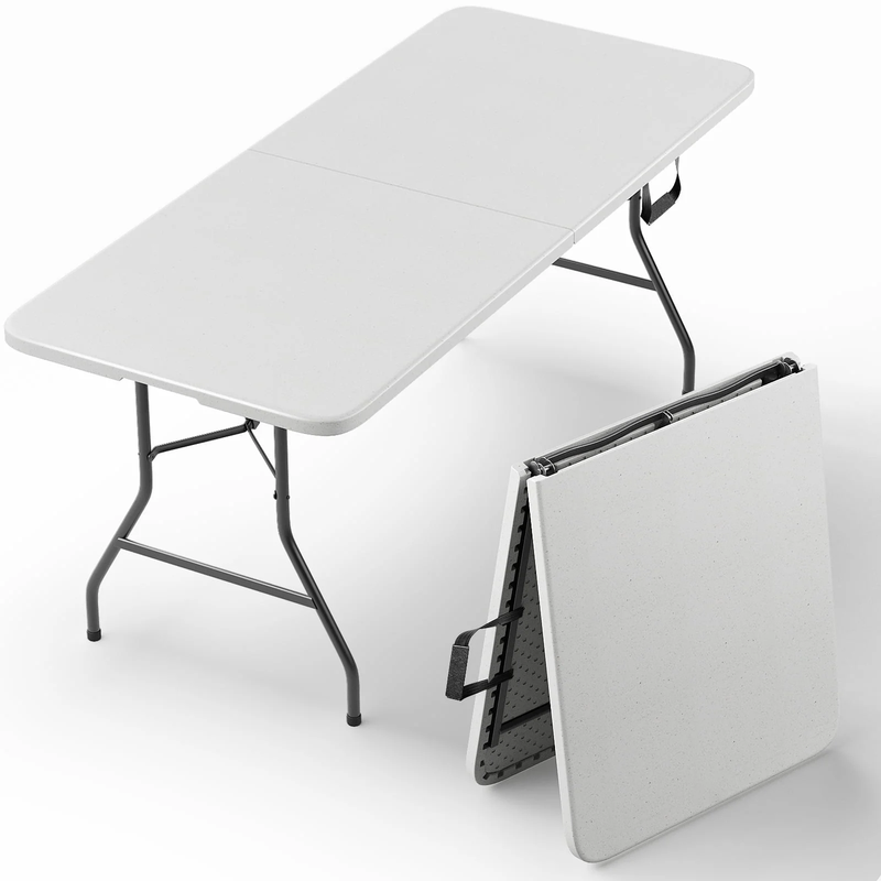 6Ft Portable Folding Table, Outdoor Dining Table Mesas Para Fiestas Portable Fol9