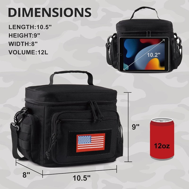 Tactical Lunch Box MOLLE Insulated Leakproof Cooler Bag Black4