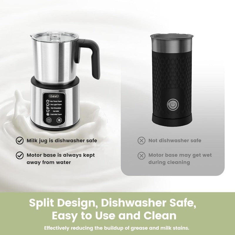 Hot Chocolate Maker with 5 in 1 Milk Frother and Steamer, Professional Milk Stea5