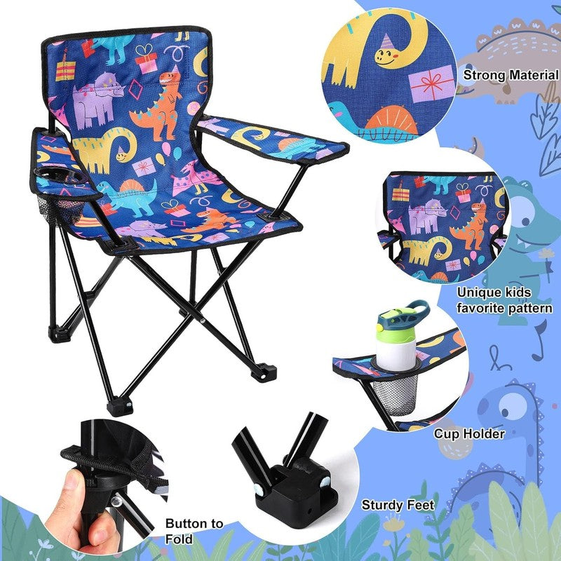 Kids Folding Outdoor Camping & Lawn Chair w/ Cup Holder & Carry Bag2
