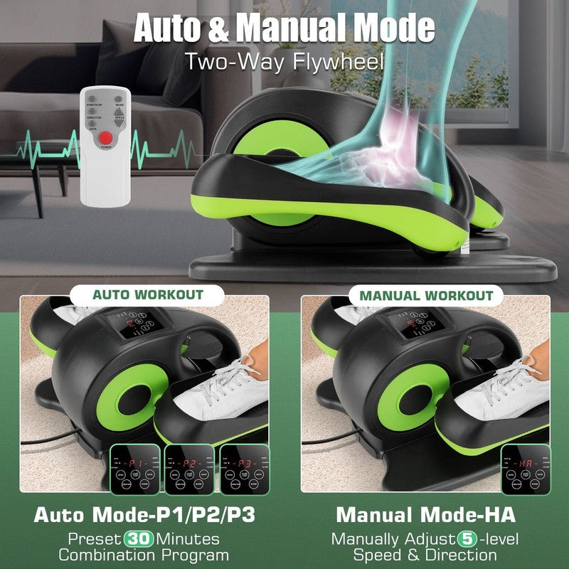 Compact Under Desk Elliptical with Remote & Monitor - Perfect for Home & Office1