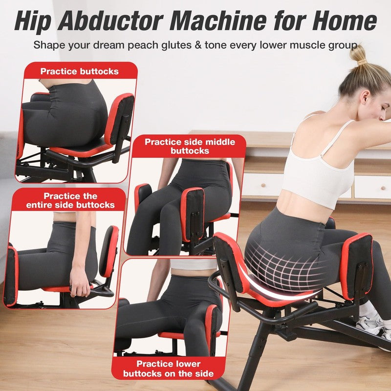 Hip Abductor Machine for Home Gym | Glute & Thigh Exercise Equipment, Outer Thig1