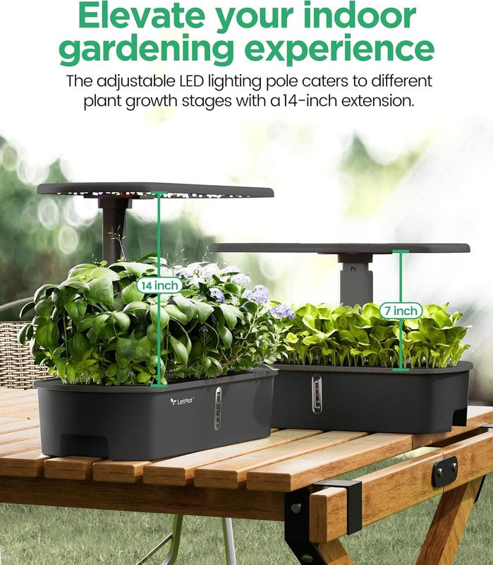 10 Pod Smart Hydroponics System Black APP WiFi 24W Grow Light Indoor Garden4